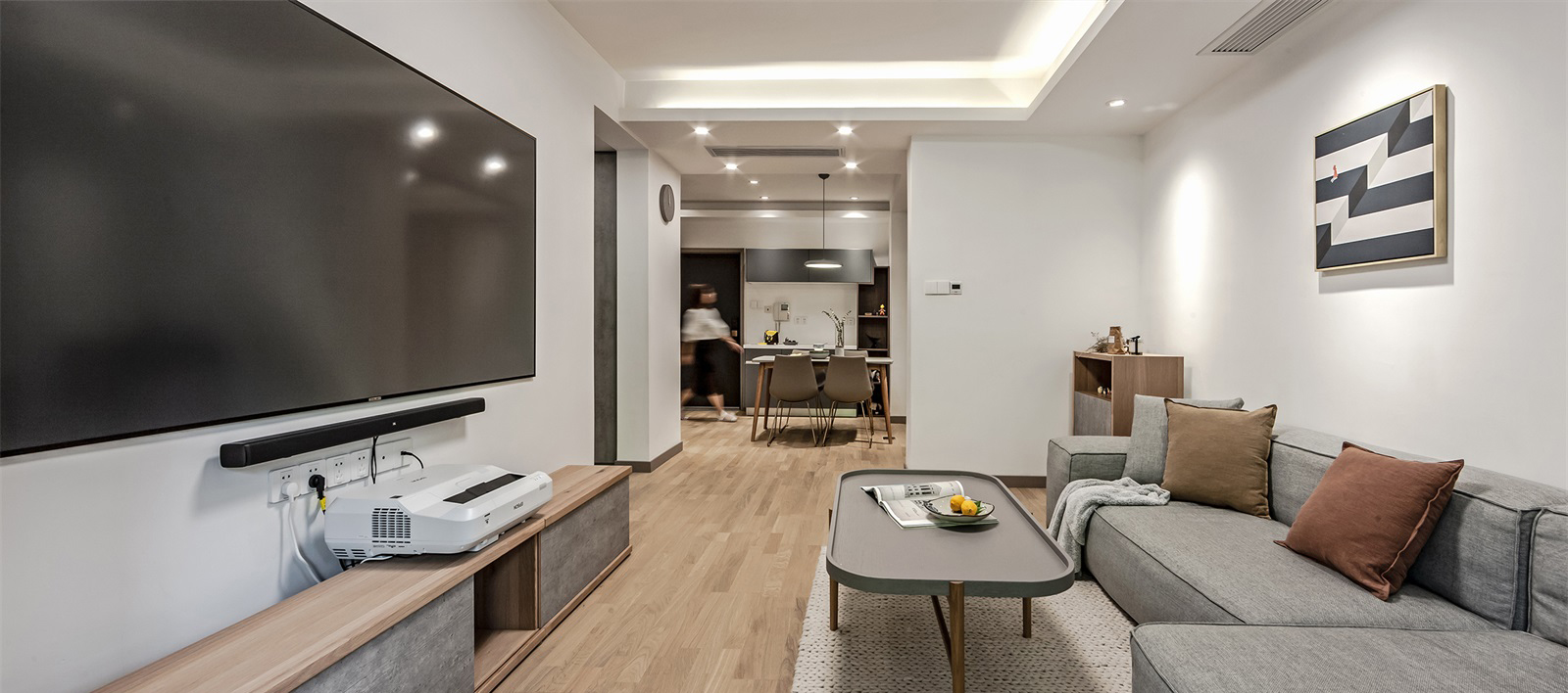 南京兩室兩廳現(xiàn)代簡約風(fēng)格，細(xì)節(jié)處見優(yōu)雅