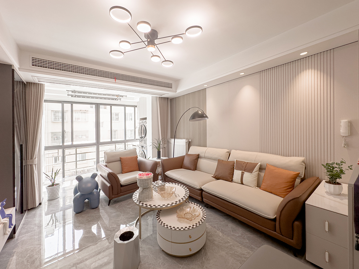 米色溫柔鄉(xiāng)，現(xiàn)代客廳的精致生活藝術(shù)